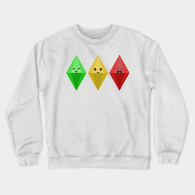 Color Plumbobby Crewneck Sweatshirt by queennerdco